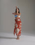 Mapara Crepe Chine Skirt / Orange Gladiolos